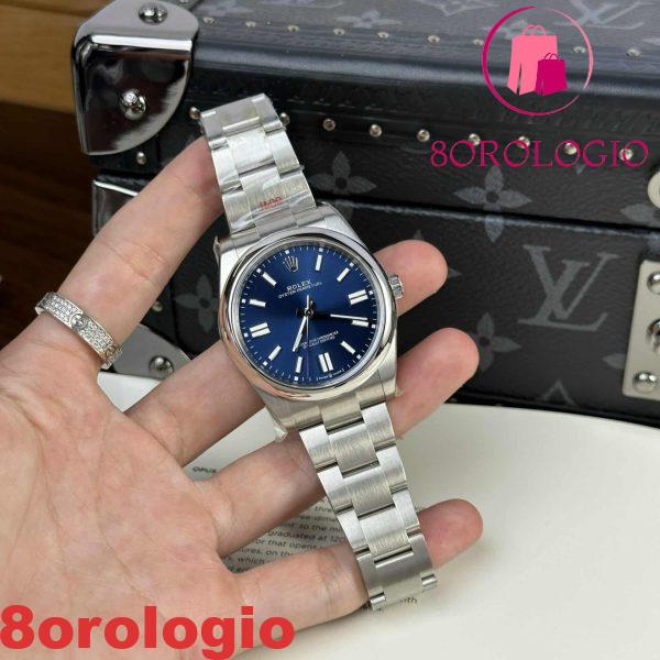 Rolex Oyster Perpetual 41 124300 Quadrante Blu Replica Migliore Clean Factory 41mm Orologio - immagine 6