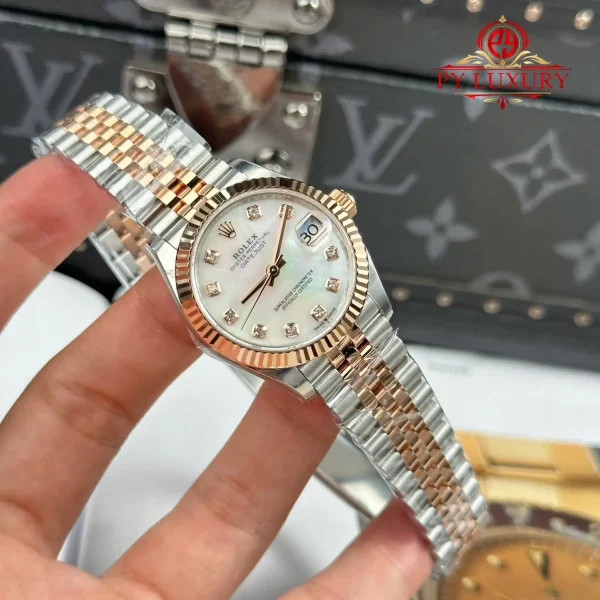 Rolex Datejust 278271-0026 Bicolore Oro Rosa Quadrante Madreperla Diamanti Jubilee Replica 1:1 THBF 31mm Orologio - immagine 5