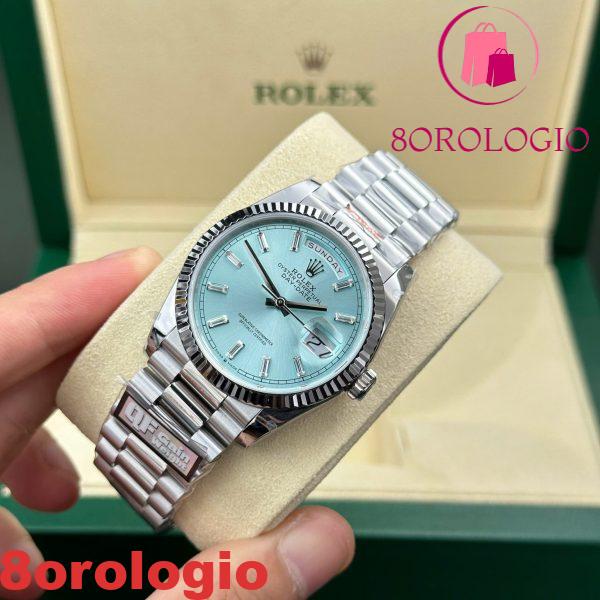 Rolex Day-Date 128236-0009 Quadrante Ice-blue con Diamanti 158g Migliore Replica QF 36mm Orologio - immagine 5
