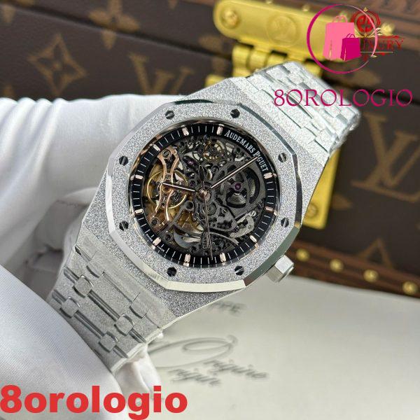 Audemars Piguet Royal Oak 15407BC Frosted Gold Openworked Skeleton Dial Replica 1:1 Migliore Edizione THB 41mm Orologio - immagine 7