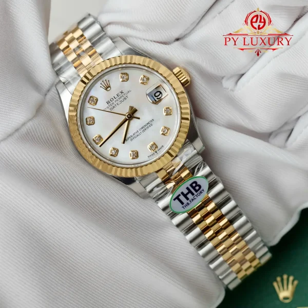 Rolex Datejust 278273 Bicolore Oro Giallo Quadrante in Madreperla con Diamanti Jubilee 1:1 Replica THBF 31mm Orologio - immagine 5