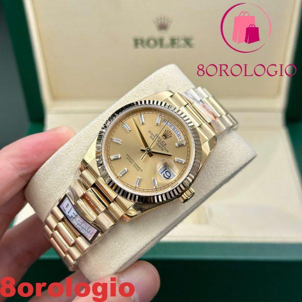 Rolex Day-Date 128238-0132 Quadrante Champagne con Diamanti Oro Giallo 158g Migliore Replica 1:1 QF 36mm Orologio - immagine 3