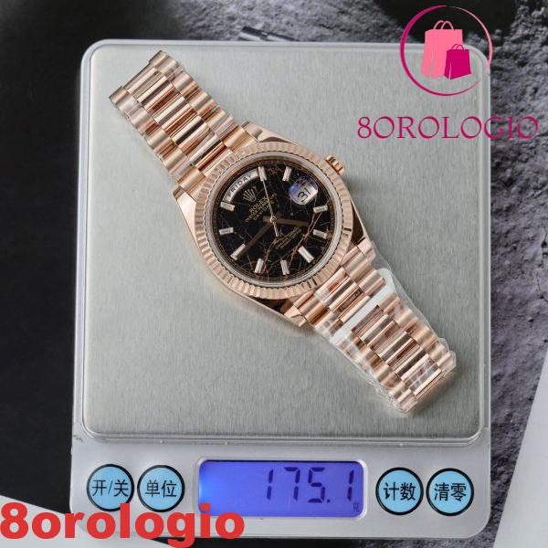 Rolex Day-Date 228235 Eisenkiesel Dial Replica GMF V3 Super Clone 40mm placcato oro giallo 18K 176g Orologio - immagine 6