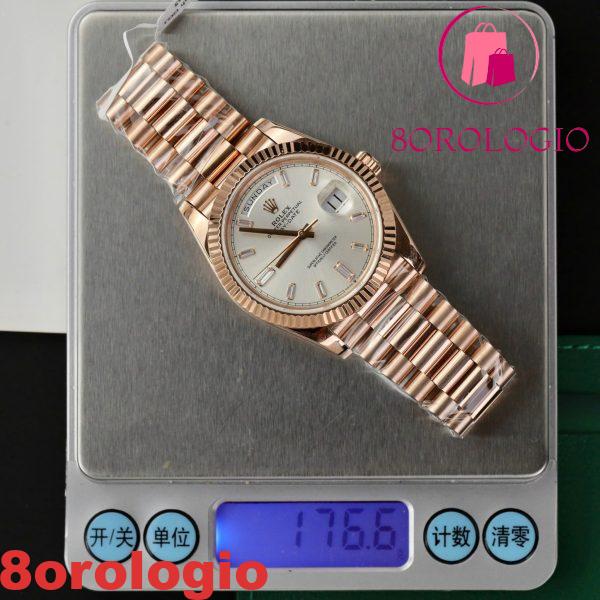 Replica Rolex Day-Date 228235 Sundust con Quadrante Baguette Diamante 18K Oro Rosa V3 GMF 40mm Migliore Orologio - immagine 4