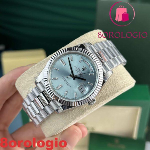 Rolex Day-Date 228236-0006 Quadrante Blu Ghiaccio con Diamanti 177g GMF V3 Miglior Replica 40mm Orologio - immagine 6