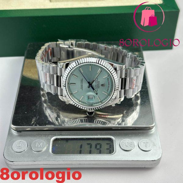 Rolex Day-Date 228236-0018 Quadrante Luminoso Blu Ghiaccio 178g GMF V3 Migliore Replica 40mm Orologio - immagine 4