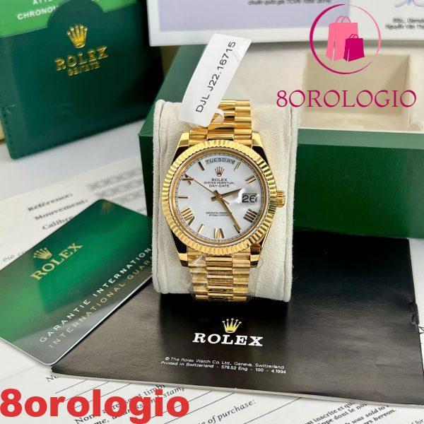 Replica migliore GMF V3 Rolex Day-Date 228238-0042 Quadrante bianco con numeri romani rivestimento in oro 18K 40mm Orologio - immagine 5