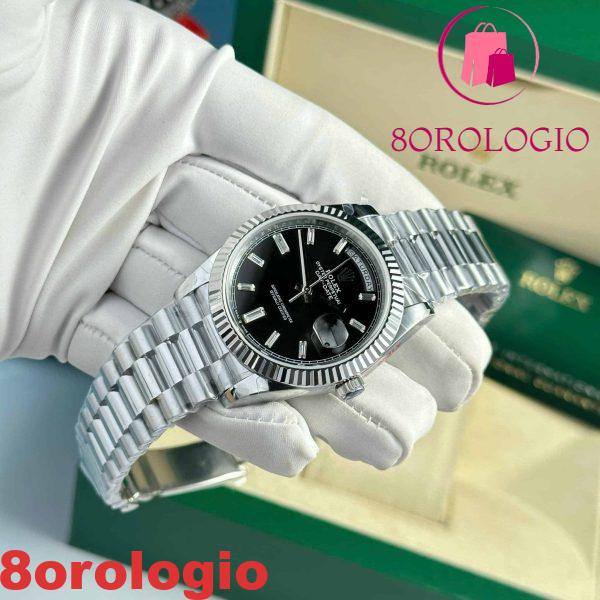 Rolex Day-Date 228239 Quadrante Nero Baguette 187g Replica Super Clone QF 40mm Orologio - immagine 5