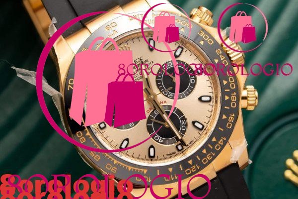 Replica Rolex Daytona 116518 Oro Giallo Quadrante Champagne Oysterflex 40mm Orologio - immagine 3