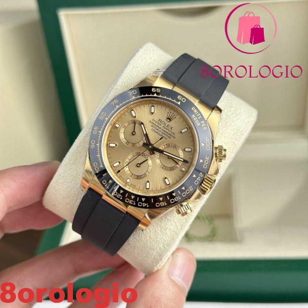 Rolex Daytona 116518LN-0042 Oro Giallo Quadrante Champagne Oysterflex Miglior Replica Clean Factory 40mm Orologio - immagine 5