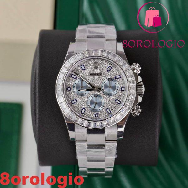 Rolex Daytona 116576TBR Custom Made Moissanite Diamond Oyster Bracelet Migliore Replica 40mm Orologio - immagine 6