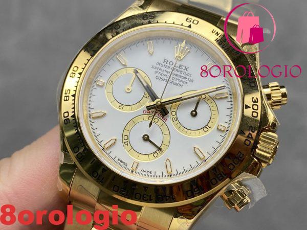 Replica di alta qualità Rolex Daytona 126508-0001 Oro Giallo Quadrante Bianco 180g QF 40mm Orologio - immagine 4