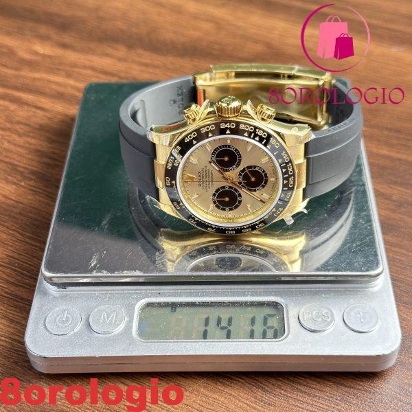 Rolex Daytona 126518 Oro Giallo Quadrante Champagne Oysterflex 142g Super Replica 40mm Orologio - immagine 6
