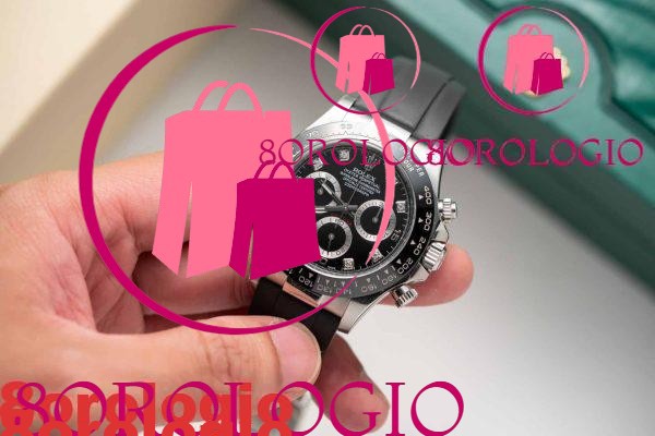 Rolex Daytona Godzilla Quadrante Nero con Diamanti Oysterflex 1:1 Replica Clean Factory 40mm Orologio - immagine 3