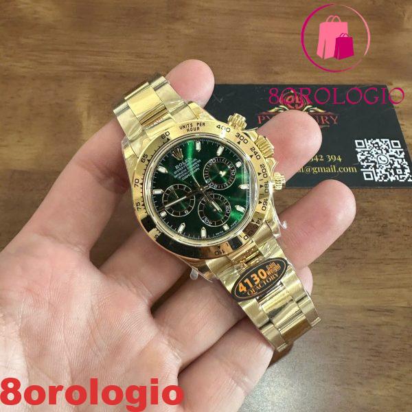 Rolex Daytona John Mayer 116508 Oro Giallo Quadrante Verde Peso 175g Migliore Replica QF 40mm Orologio - immagine 5