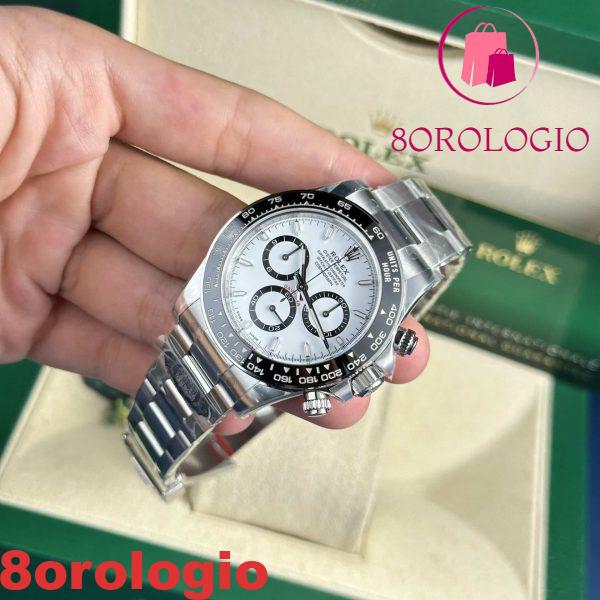 Rolex Daytona Panda 126500LN Quadrante Bianco Replica Super Clone Clean Factory 40mm Orologio - immagine 5