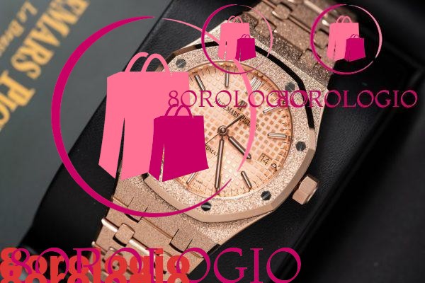 Audemars Piguet Royal Oak 15454OR Frosted Gold Quadrante Rosa Replica 37mm Orologio - immagine 4