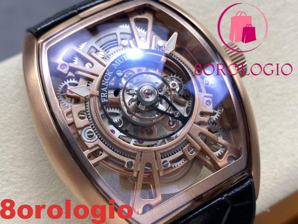 Franck Muller Curvex CX Grand Central Tourbillon Rose Gold Skeleton Dial Replica Migliore Edizione 36 x 53.1 mm Orologio - immagine 3