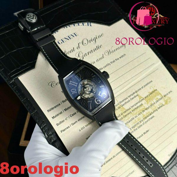 Franck Muller Grand Central Tourbillon Black Carbon Quadrante Arabo Replica Migliore 44mm Orologio - immagine 7