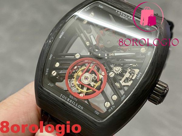 Franck Muller Vanguard Skeleton Tourbillon Black Carbon Fiber Migliore Replica ABF 45mm Orologio - immagine 4