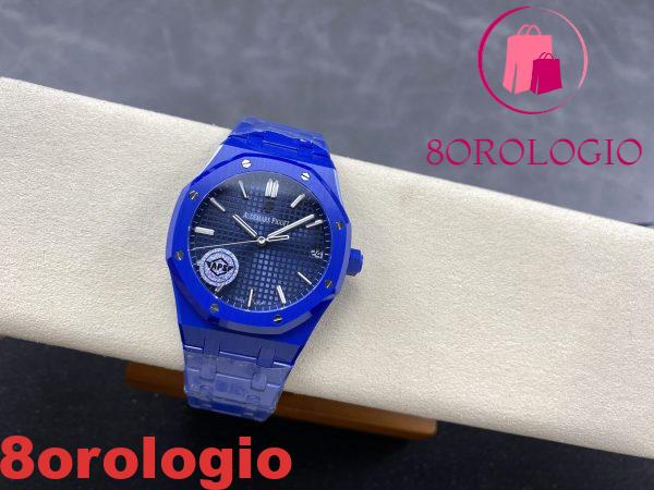 Replica Migliore 1:1 Audemars Piguet Royal Oak 15500 Quadrante Blu Ceramica Blu 41mm Orologio - immagine 6