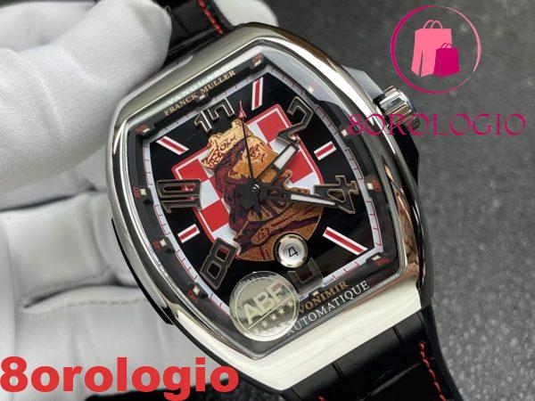 Replica Franck Muller Vanguard V45 Croatia ZVONIMIR Acciaio Cinturino in Pelle 1:1 Migliore Copia ABF 45mm Orologio - immagine 3