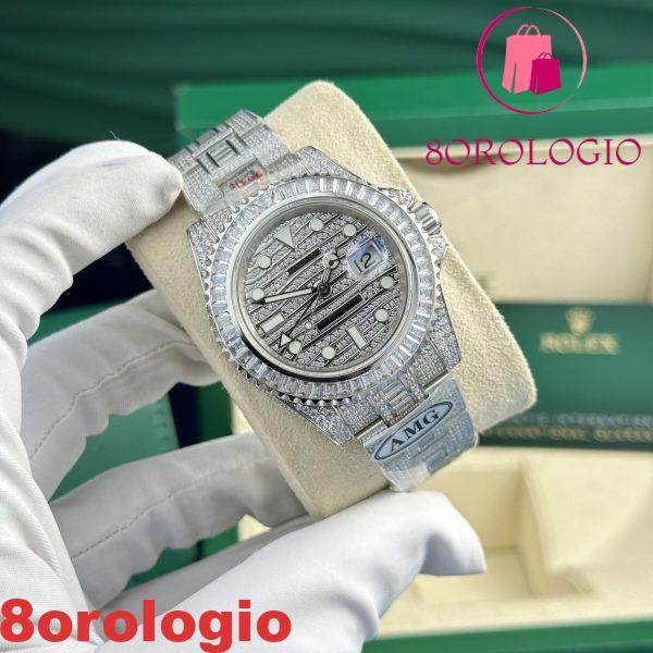 Replica Rolex GMT-Master II "Ice" 116769TBR Diamante AMG Factory 40mm Orologio - immagine 4