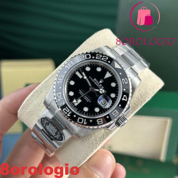 Rolex GMT-Master II 116710LN Quadrante Nero Bracciale Oyster Replica Super Clone Clean Factory 40mm Orologio - immagine 7