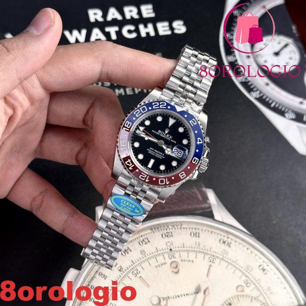 Rolex GMT-Master II 126710BLRO-0001 Pepsi Jubilee Bracelet Replica 1:1 Clean Factory 40mm Orologio - immagine 7