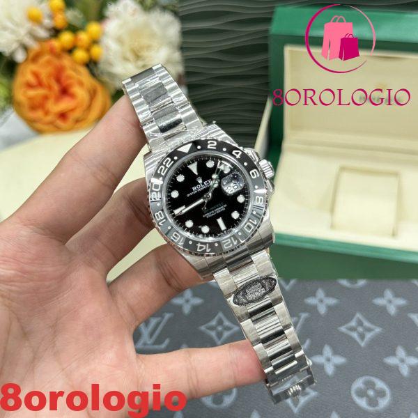 Rolex GMT-Master II 126710GRNR Bruce Wayne Quadrante Nero Lunetta in Ceramica Nero Grigio Bracciale Oyster Miglior Replica Clean Factory 40mm Orologio - immagine 3