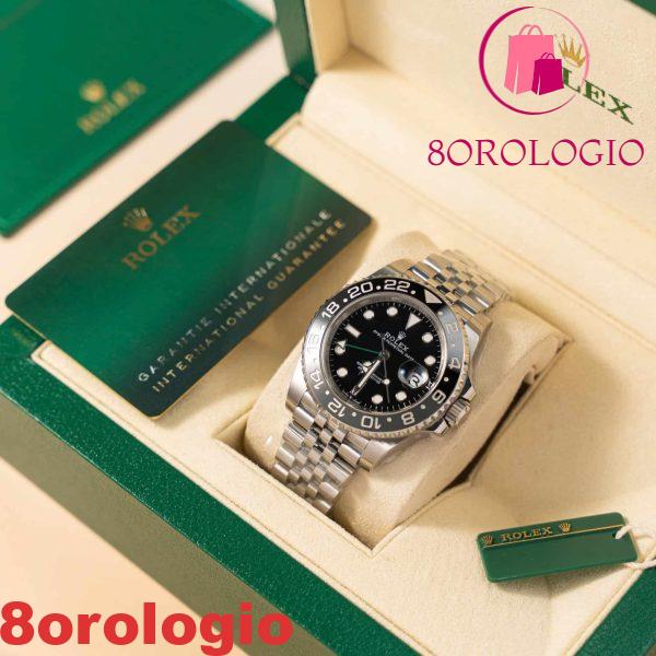Rolex GMT-Master II 126710GRNR Bruce Wayne Lunetta Ceramica Nero Grigio Bracciale Jubilé Migliore Replica Clean Factory 40mm Orologio - immagine 6