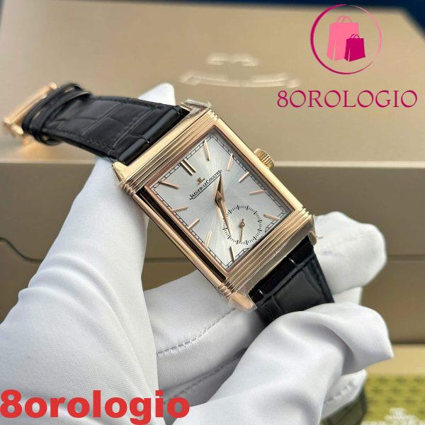 Jaeger – LeCoultre Reverso Tribute Monoface Small Seconds Q7132521 Oro Rosa Quadrante Argento Migliore Replica MGF 45.6×27.4mm Orologio - immagine 4