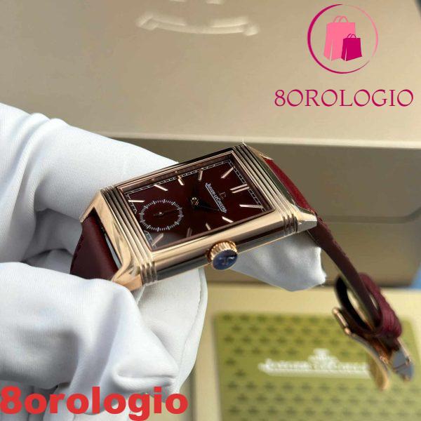 Jaeger – LeCoultre Reverso Tribute Monoface Small Seconds Q713256J Oro Rosa Quadrante Bordeaux Miglior Replica MGF 45.6×27.4mm Orologio - immagine 4