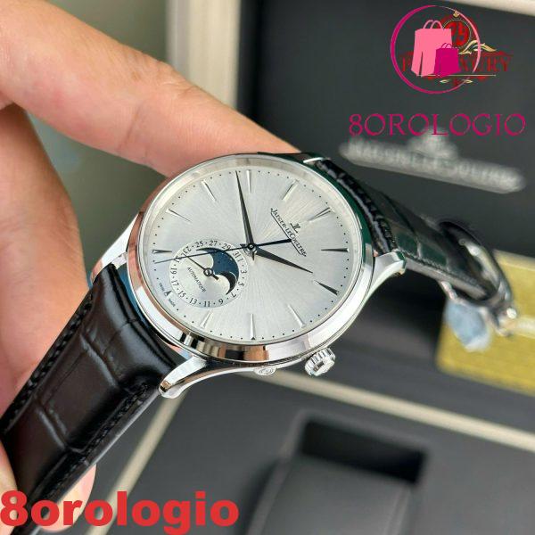 Replica Migliore di Jaeger-LeCoultre Master Ultra Thin Moon Quadrante Argento Pelle APSF 39mm Orologio - immagine 6