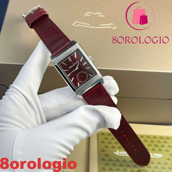 Jaeger-LeCoultre Reverso Tribute Monoface Small Seconds Q397846J Quadrante Bordeaux Migliore Replica MGF 45.6×27.4mm Orologio - immagine 4
