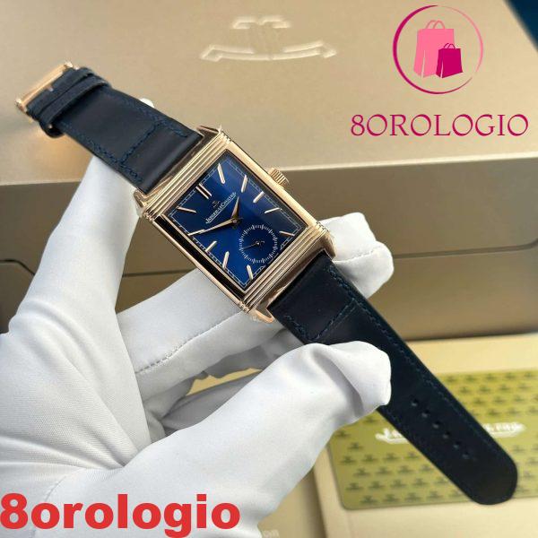 Jaeger-LeCoultre Reverso Tribute Monoface Small Seconds Oro Rosa Quadrante Blu Migliore Replica MGF 45.6×27.4mm Orologio - immagine 4