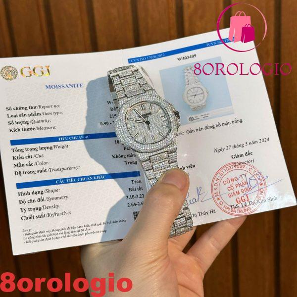 Patek Philippe Nautilus 5711 Iced Out Moissanite Replica di Migliore Qualità 40mm Orologio - immagine 4
