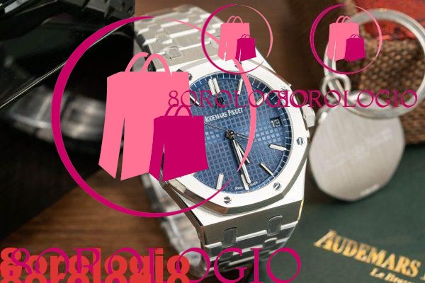Audemars Piguet Royal Oak 15500ST Quadrante Blu Super Replica 41mm Orologio - immagine 7