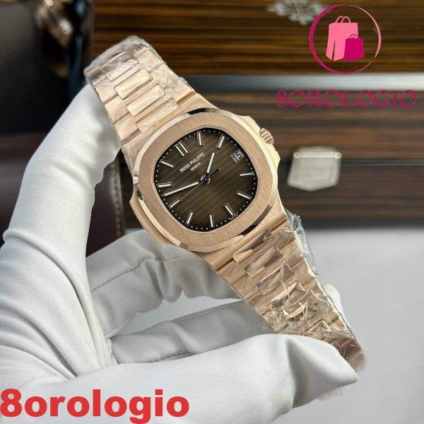 Replica Patek Philippe Nautilus 5711/1R Oro 18K Quadrante Marrone Versione Modificata Completa Super Clone 40mm Orologio - immagine 3