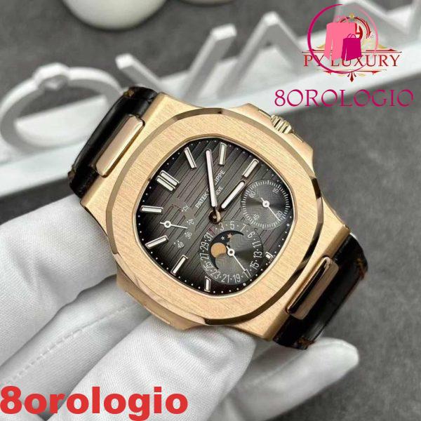 Patek Philippe Nautilus 5712R-001 Oro Rosa Solido 18K 40mm replica Orologio - immagine 3