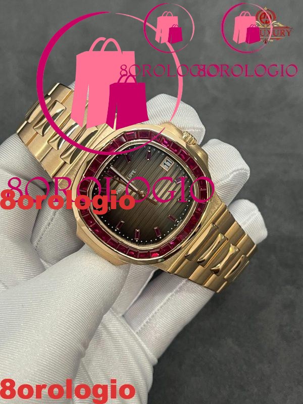 Patek Philippe Nautilus 5723/112R-001 18K Oro Massiccio Rubino Naturale 40mm Replica Orologio - immagine 3
