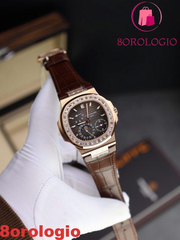 Patek Philippe Nautilus 5724R-001 Oro Rosa Quadrante Grigio Replica 1:1 PPF V3 40mm Orologio - immagine 4