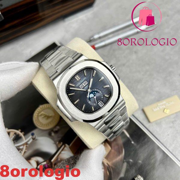 Patek Philippe Nautilus 5726/1A Calendario Annuale Fasi Lunari Quadrante Blu Miglior Replica PPF 40mm Orologio - immagine 3