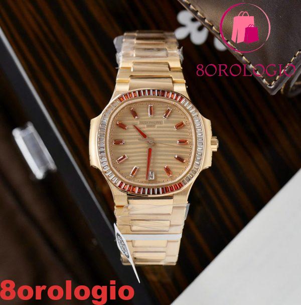 Replica Migliore Patek Philippe Nautilus 7118/1300R-001 Rubino Sintetico Oro Rosa 18K 35.2mm Orologio - immagine 3