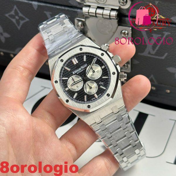 Replica Audemars Piguet Royal Oak 26331ST Cronografo Quadrante Nero Super Clone APW 41mm Orologio - immagine 9