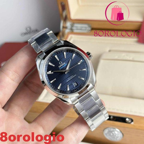Omega Seamaster Aqua Terra Co-Axial Master Chronometer 220.10.41.21.03.004 Quadrante Blu Migliore Replica 41mm Orologio - immagine 5