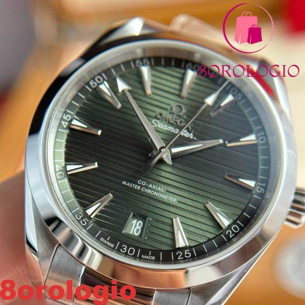 Replica Omega Seamaster Aqua Terra Co-Axial Master Chronometer Quadrante Verde VSF 41mm Orologio - immagine 5
