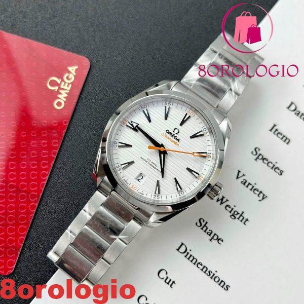 Omega Seamaster Aqua Terra Co-Axial Master Chronometer Quadrante Bianco Lancetta Arancione Miglior Replica VSF 41mm Orologio - immagine 4