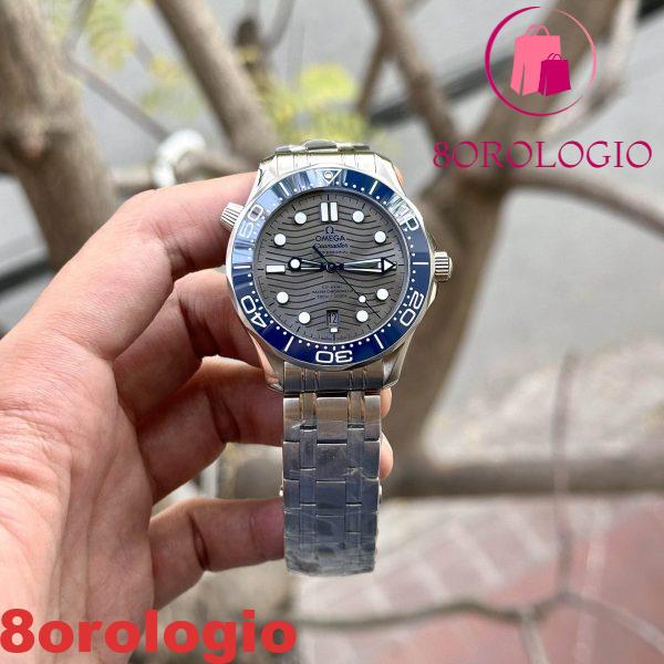 Omega Seamaster Diver 300M Quadrante Grigio Ghiera in Ceramica Blu Miglior Replica VSF 42mm Orologio - immagine 5