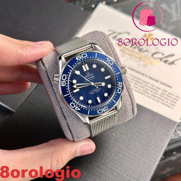 Omega Seamaster Diver 300M Anniversario 60° di James Bond Quadrante Blu Replica Migliore VSF 42mm Orologio - immagine 5